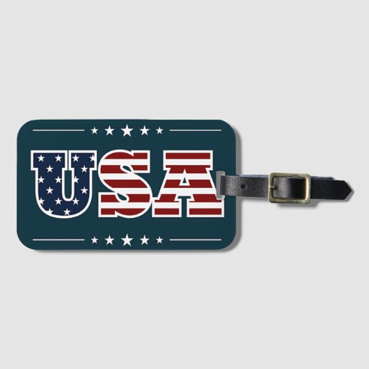 USA, patriottisch design, Bagagelabel (Voorkant (horizontaal))