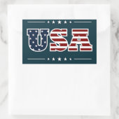 USA, patriottisch design, Rechthoekige Sticker (Tas)