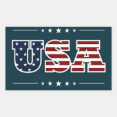 USA, patriottisch design, Rechthoekige Sticker (Voorkant)