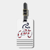 USA Patriottisch Fietsen Bagagelabel (Voorkant verticaal)