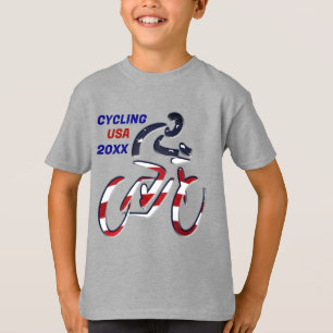 USA Patriottisch Fietsen T-shirt