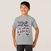 USA Patriottisch Fietsen T-shirt (Voorkant volledig)