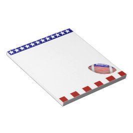 USA Patriottisch Football Sport Notitieblok