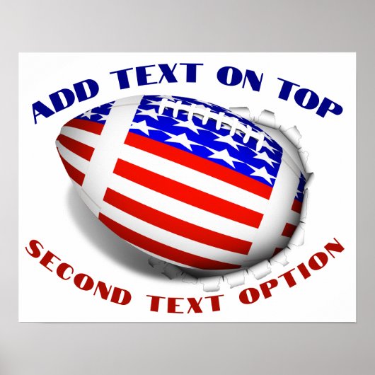 USA Patriottisch Football Sport Poster (Voorkant)