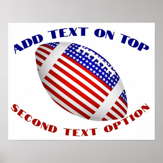 USA Patriottisch Football Sport Poster (Voorkant)