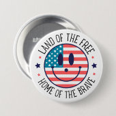 USA Patriottisch Ronde Button 7,6 Cm (Voorkant /achterkant)