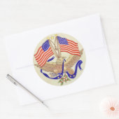 USA Patriottisch Ronde Sticker (Envelop)