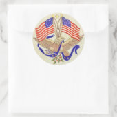 USA Patriottisch Ronde Sticker (Tas)