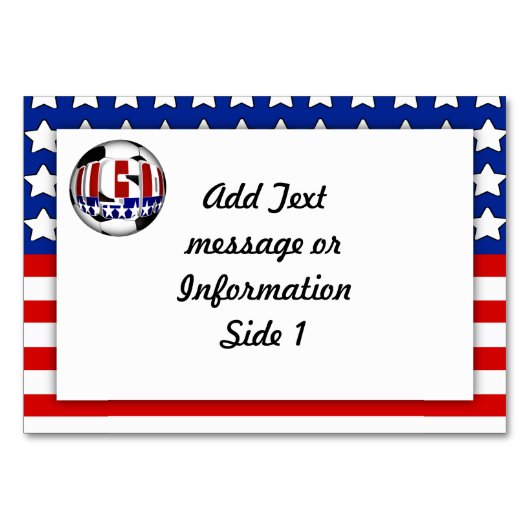 USA Patriottisch VOETBAL Sport Kaart (Voorkant)