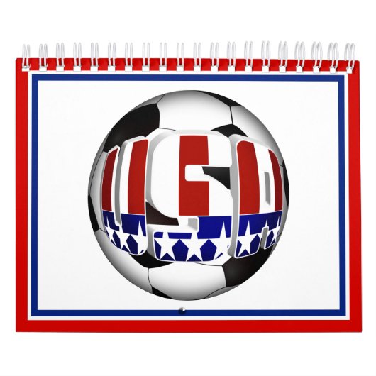 USA Patriottisch VOETBAL Sport Kalender (Hoes)