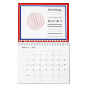 USA Patriottisch VOETBAL Sport Kalender (Feb 2027)