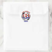 USA Patriottisch VOETBAL Sport Ronde Sticker (Tas)