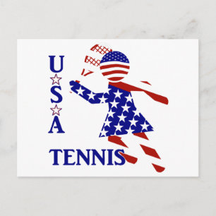 USA Patriottisch VROUWENTENNIS Briefkaart