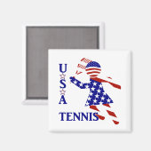 USA Patriottisch VROUWENTENNIS Magneet (Voorkant / Achterkant)