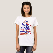 USA Patriottisch VROUWENTENNIS T-shirt (Voorkant volledig)