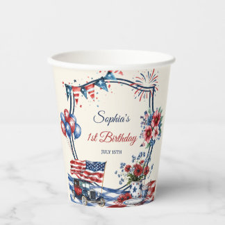 USA patriottische 4 juli verjaardag papieren beker