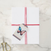 USA/patriottische 4th of July vlinder Cadeaulabel (Met Touw)
