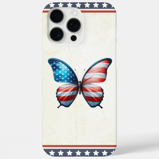 USA/patriottische 4th of July vlinder Case-Mate iPhone Case (Achterkant)