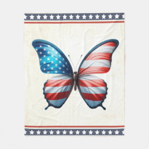 USA/patriottische 4th of July vlinder Fleece Deken