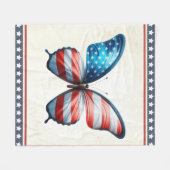 USA/patriottische 4th of July vlinder Fleece Deken (Voorkant (Horizontaal))