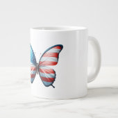 USA/patriottische 4th of July vlinder Grote Koffiekop (Voorkant rechts)