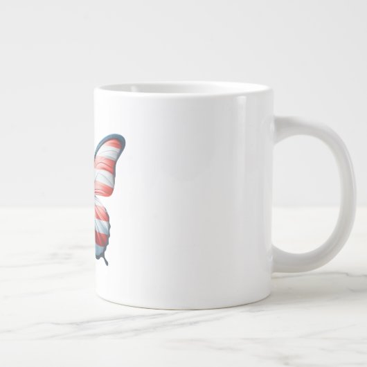 USA/patriottische 4th of July vlinder Grote Koffiekop (Rechts)