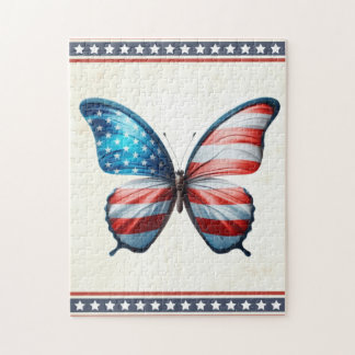 USA/patriottische 4th of July vlinder Legpuzzel
