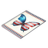 USA/patriottische 4th of July vlinder Notitieboek (Linkerzijde)