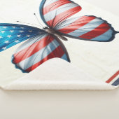 USA/patriottische 4th of July vlinder Sherpa Deken (3/4)