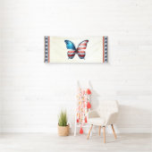 USA/patriottische 4th of July vlinder Spandoek (Insitu)