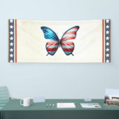 USA/patriottische 4th of July vlinder Spandoek (Beurs)