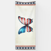 USA/patriottische 4th of July vlinder Spandoek (Verticaal)