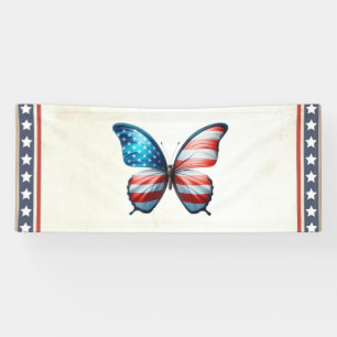 USA/patriottische 4th of July vlinder Spandoek