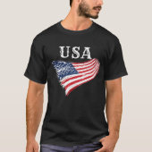 USA Patriottische Amerikaanse Vlag Ontwerp T-shirt (Voorkant)