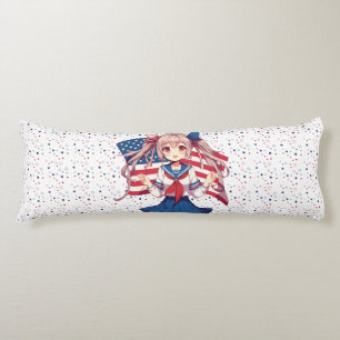 USA patriottische anime meisje Lichaamskussen
