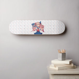 USA patriottische anime meisje Persoonlijk Skateboard