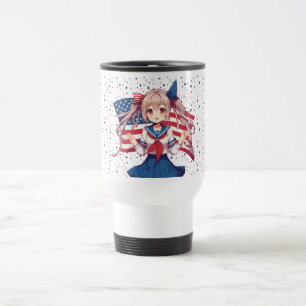 USA patriottische anime meisje Reisbeker