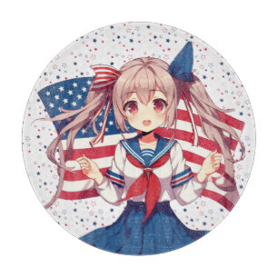 USA patriottische anime meisje Snijplank