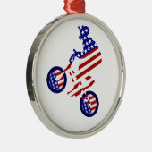 USA Patriottische Biking BMX Metalen Ornament (Rechts)
