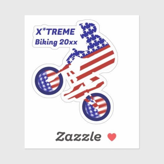 USA Patriottische Biking BMX Sticker (Vel)