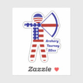 USA Patriottische BOOGSCHIETEN Sticker (Vel)