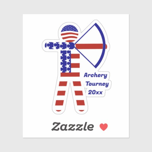 USA Patriottische BOOGSCHIETEN Sticker (Vel)