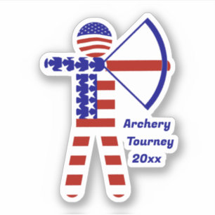 USA Patriottische BOOGSCHIETEN Sticker