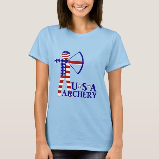 USA Patriottische BOOGSCHIETEN T-shirt (Voorkant)