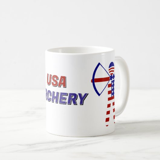 USA Patriottische Boogschutterij Koffiemok (Voorkant rechts)