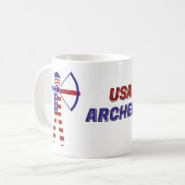USA Patriottische Boogschutterij Koffiemok (Voorkant links)