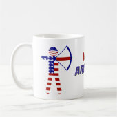USA Patriottische Boogschutterij Koffiemok (Links)