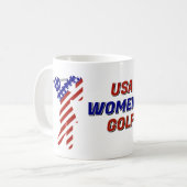USA Patriottische Damesgolf Koffiemok (Voorkant links)