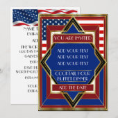 USA Patriottische Deco Uitnodiging (Voorkant / Achterkant)