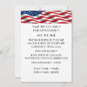 USA Patriottische Deco Uitnodiging (Achterkant)